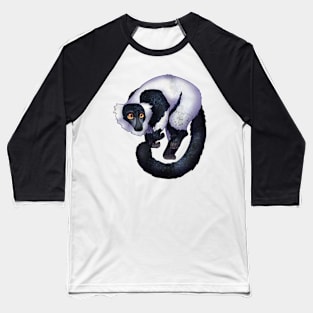 Cozy Ruffed Lemur Baseball T-Shirt